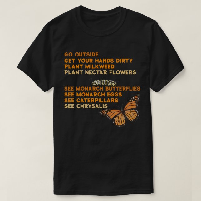 Camiseta Salve a Borboleta Monarca (Frente do Design)