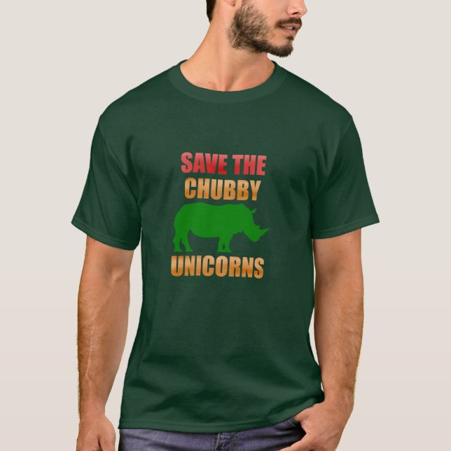 Camiseta Salve a Camisa-T do Chubby Unicorns (Frente)