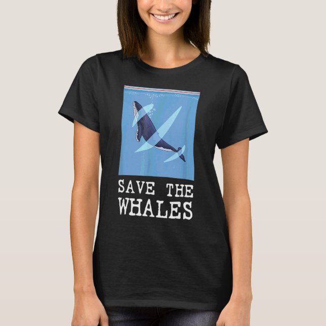 Camiseta Salve A Comida Das Baleias Conservati (Frente)