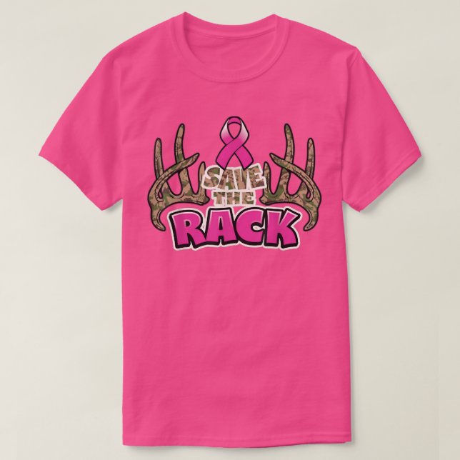 Camiseta Salve A Consciência Do Cancer Da Mama De Rack (Frente do Design)