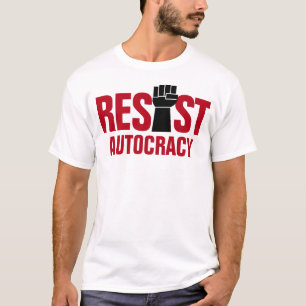 Camiseta Salve a Democracia Resista à Autocracia - Anti Tru
