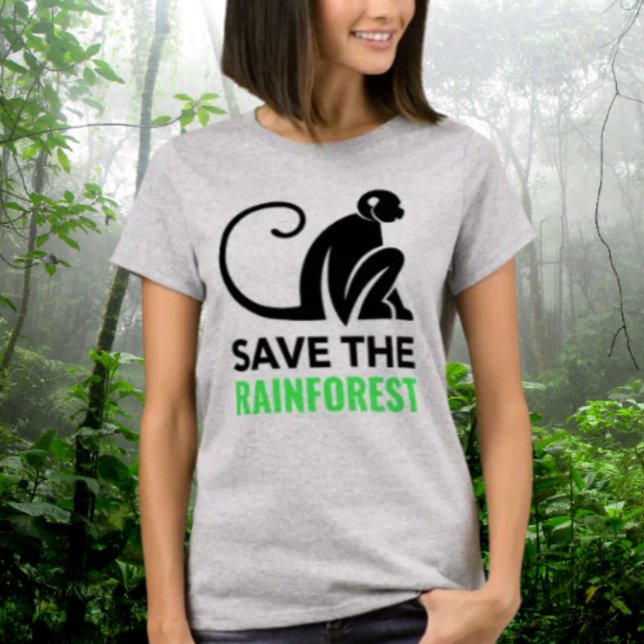 Camiseta Salve A Floresta Tropical (Criador carregado)