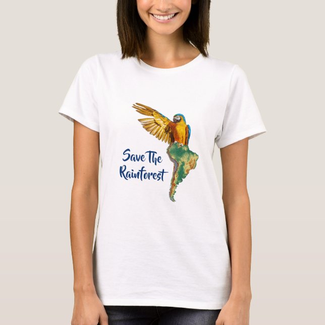 Camiseta Salve A Floresta Tropical (Frente)