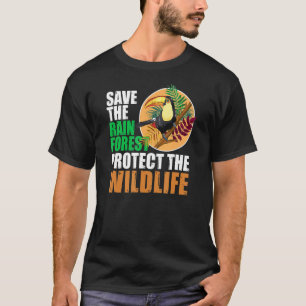 Camiseta Salve A Floresta Tropical Protege O Ambiente Da Vi