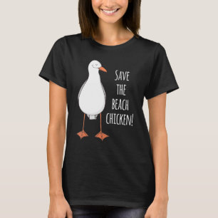 Camiseta Salve a Galinha da Praia! Gaivota Engraçada