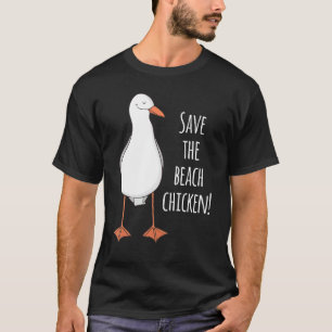 Camiseta Salve a Galinha da Praia! Gaivota Engraçada