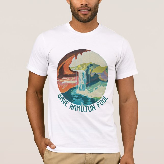 Camiseta Salve a Piscina de Hamilton - Camisa-T da Canvas B (Frente)