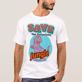 Camiseta Salve A Selva Futurística Abaixo Dos Horizontes Az