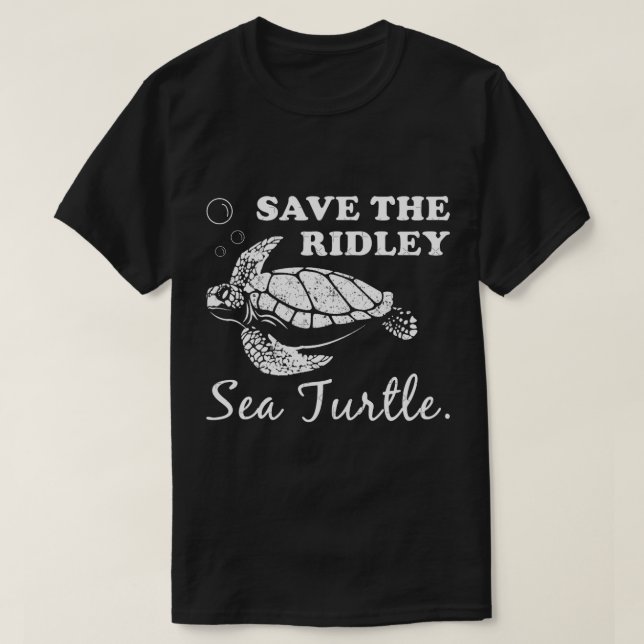 Camiseta Salve A Tartaruga Do Mar Ridley (Frente do Design)