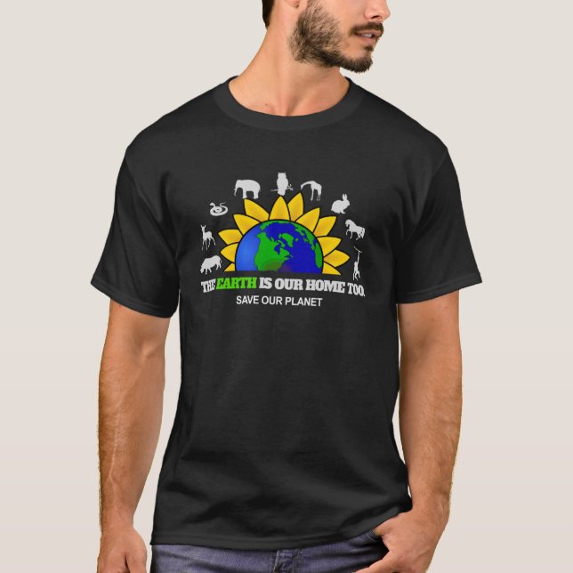 Camiseta Salve a Terra é nossa greve das mudanças climática (Frente)