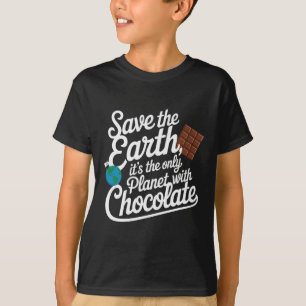 Camiseta Salve a Terra É o único planeta com chocolate Lov