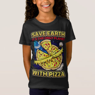 Camiseta Salve a Terra É o único planeta com diversão de pi
