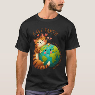 Camiseta Salve a Terra É o único planeta que tem os gatos c