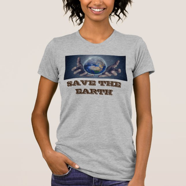 Camiseta Salve a Terra Mulheres em T-Shirt (Frente)