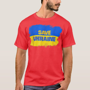 Camiseta Salve a Ucrânia I com a Ucrânia Flag M Ucraniano