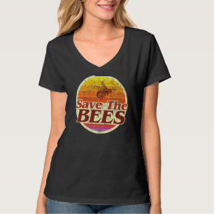 Camiseta Salve Abelhas Homens Retro Vintage Sunset Usado