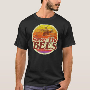 Camiseta Salve Abelhas Homens Retro Vintage Sunset Usado