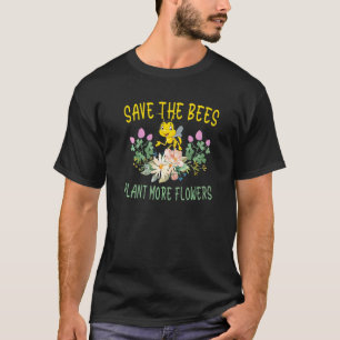 Camiseta Salve Abelhas Plantando Mais Flores Ativista Anima