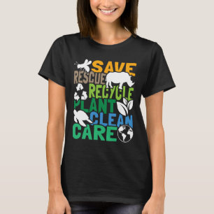 Camiseta Salve Abelhas Resgate Animais Recicle Plástico - D