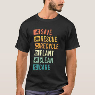 Camiseta Salve Abelhas Resgate Animais Recicle Plástico Dia