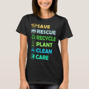 Camiseta Salve Abelhas Resgate Animais Recicle Plásticos Di