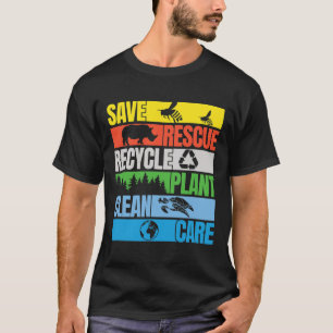 Camiseta Salve Abelhas Salvando Animais Limpos No Mar Dia d