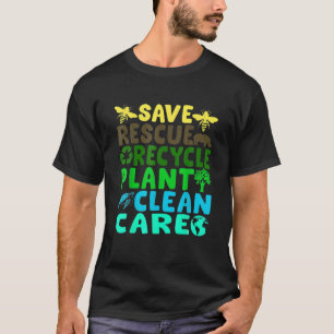 Camiseta Salve Abelhas Salvando Animais Reciclar Dia Plásti