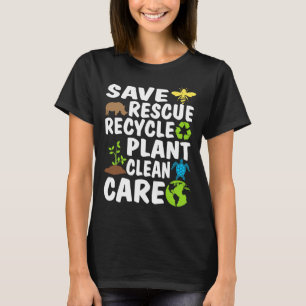 Camiseta Salve Abelhas Salvando Animais Reciclar Dia Plásti