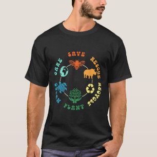 Camiseta Salve Abelhas Salvando Animais Reciclar Dia Plásti