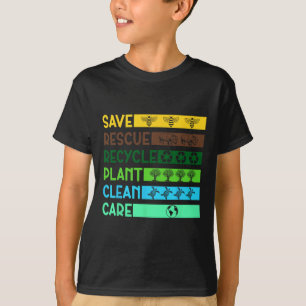 Camiseta Salve Abelhas Salvando Animais Reciclar Dia Plásti