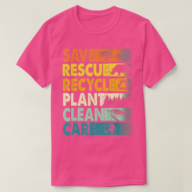 Camiseta Salve Abelhas Salvando Animais Reciclar Dia Plásti (Frente do Design)