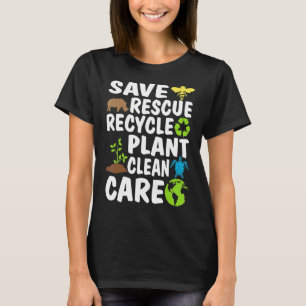 Camiseta Salve Abelhas Salvando Animais Reciclar Dia Plásti