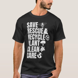 Camiseta Salve Abelhas Salvando Animais Reciclar Plastict E