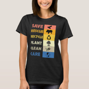 Camiseta Salve Abelhas Salvando Animais Reciclar Plastict E