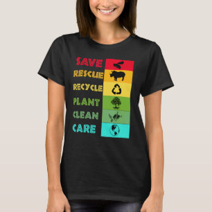 Camiseta Salve Abelhas Salvando Animais Reciclar Plastict E