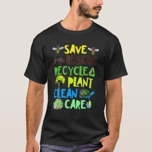 Camiseta Salve Abelhas Salvando Animais Reciclar Plastict E