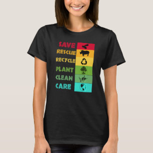 Camiseta Salve Abelhas Salvando Animais Reciclar Plastict E