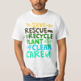 Camiseta Salve Abelhas Salvando Animais Reciclar Plastict E