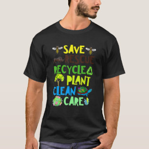 Camiseta Salve Abelhas Salvando Animais Reciclar Plastict E