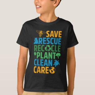 Camiseta Salve Abelhas Salvando Animais Reciclar Plastict E