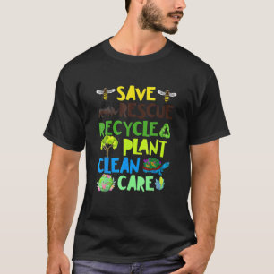 Camiseta Salve Abelhas Salvando Animais Reciclar Plastict E