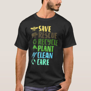 Camiseta Salve Abelhas Salvando Animais Reciclar Plastict E