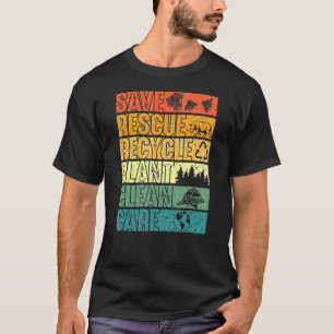 Camiseta Salve Abelhas Salvando Árvores Vegetais Limpos Mar