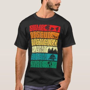 Camiseta Salve Abelhas Salvando Árvores Vegetais Limpos Mar