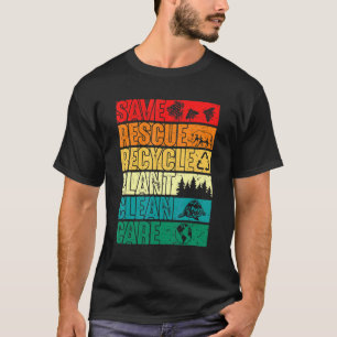Camiseta Salve Abelhas Salvando Árvores Vegetais Limpos Mar