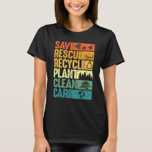 Camiseta Salve Abelhas Salvando Árvores Vegetais Limpos Mar