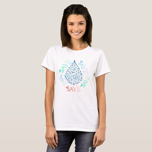Camiseta Salve Água Gota Gota Funky T-Shirt (Frente Completa)