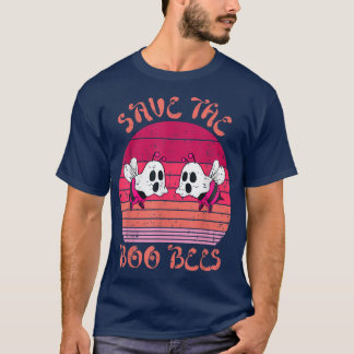Camiseta Salve As Abelhas Boo Engraçadas Boo Ghost Vintage 