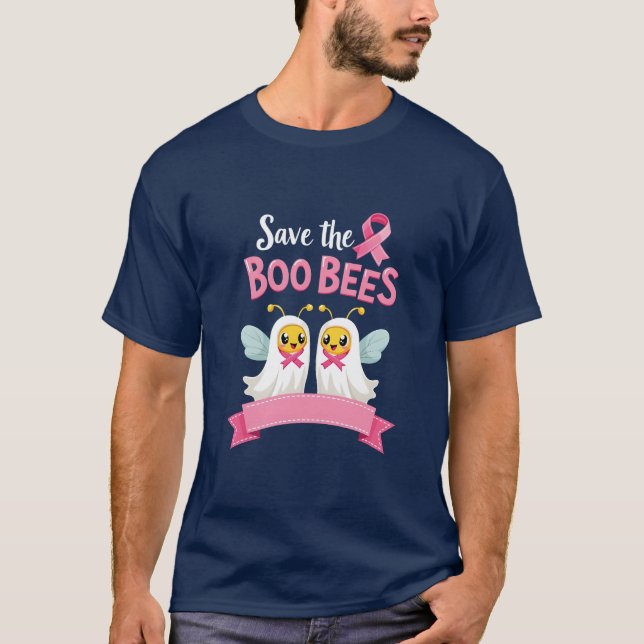 Camiseta Salve as Abelhas do Boo - Consciência do Cancer da (Frente)