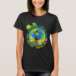 Camiseta Salve As Abelhas - Proteção Ambiental Dia Da Terra
